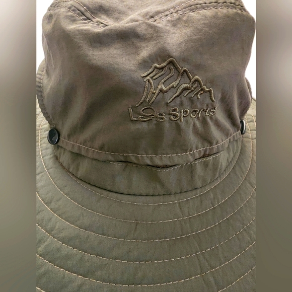 Cooltto Outdoor Unisex Olive Green Wide Brim Bucket Sun Hat Removeable Top Rim - Picture 3 of 14